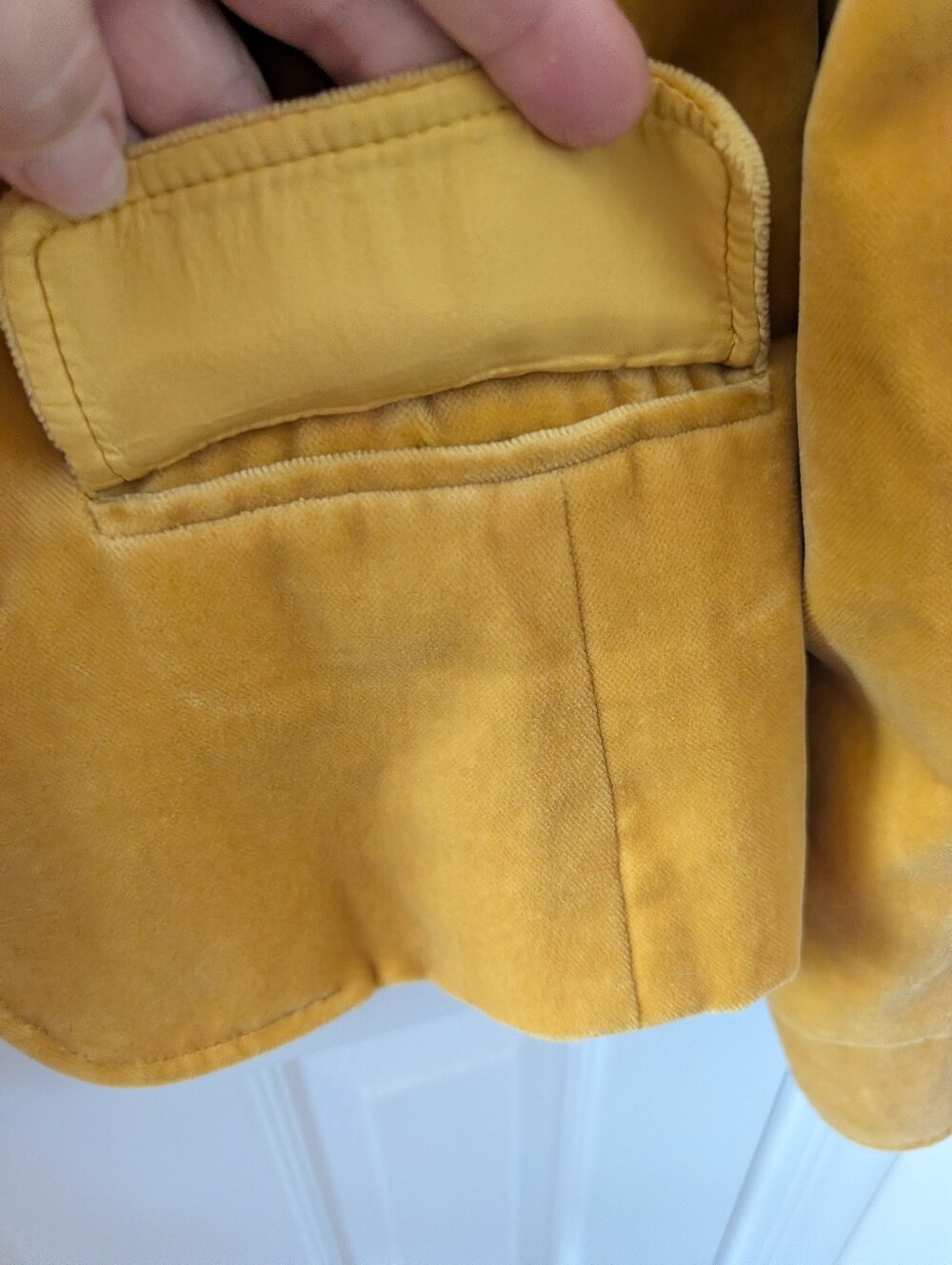 J. Crew Women's Golden Yellow Velvet Blazer - Picture 6 of 10